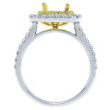 0.87ct 18k Two-tone Gold Diamond Semi-mount Ring