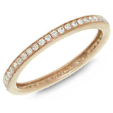 0.28ct 14k Rose Gold Diamond Eternity Band Size 6