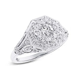 0.99ct 14k White Gold Diamond Lady's Ring