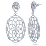 2.58ct 14k White Gold Diamond Lace Earring
