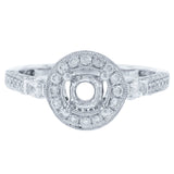 0.80ct 18k White Gold Diamond Semi-mount Ring