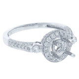 0.80ct 18k White Gold Diamond Semi-mount Ring