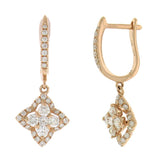 0.85ct 14k Rose Gold Diamond Earring