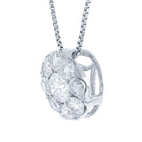 0.50ct 14k White Gold Diamond Cluster Pendant