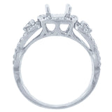 0.70ct 18k White Gold Diamond Semi-mount Ring