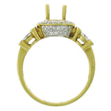 0.65ct 18k Yellow Gold Diamond Semi-mount Ring