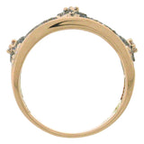 0.80ct 14k Rose Gold White & Champagne Diamond Ring