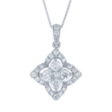 0.55ct 14k White Gold Diamond Pendant
