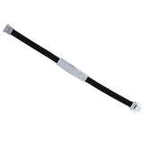 1.90ct 14k White Gold Diamond Calf Leather Bracelet