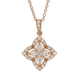 0.55ct 14k Rose Gold Diamond Pendant