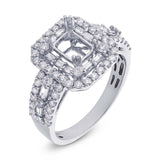 1.10ct 18k White Gold Diamond Semi-mount Ring