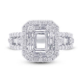 1.10ct 18k White Gold Diamond Semi-mount Ring