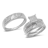0.28ct 14k White Gold Diamond Trio Set Pave