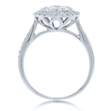 1.05ct 14k White Gold Diamond Cluster Lady's Ring