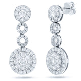 2.77ct 14k White Gold Diamond Round Invisible Earring