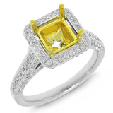0.80ct 14k Two-tone Gold Diamond Semi-mount Ring