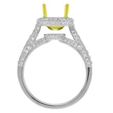 0.80ct 14k Two-tone Gold Diamond Semi-mount Ring