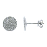 0.31ct 14k White Gold Diamond Pave Stud Earring