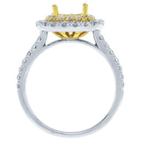 0.73ct 18k Two-tone Gold Diamond Semi-mount Ring