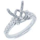 0.43ct 14k White Gold Diamond Semi-mount Ring