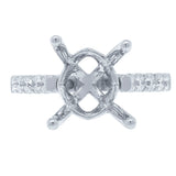 0.43ct 14k White Gold Diamond Semi-mount Ring