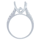 0.43ct 14k White Gold Diamond Semi-mount Ring