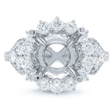 1.11ct 18k White Gold Diamond Semi-mount Ring
