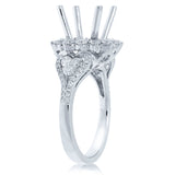 1.11ct 18k White Gold Diamond Semi-mount Ring