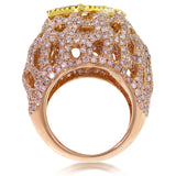 4.95ct 18k Rose Gold Fancy Color Diamond Ring