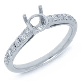 0.30ct 14k White Gold Diamond Semi-mount Ring