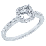 0.37ct 14k White Gold Diamond Semi-mount Ring