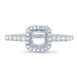 0.37ct 14k White Gold Diamond Semi-mount Ring