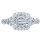 0.35ct 14k White Gold Diamond Semi-mount Ring