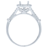 0.35ct 14k White Gold Diamond Semi-mount Ring