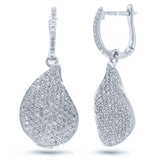 0.83ct 14k White Gold Diamond Pave Earring