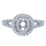 0.30ct 14k White Gold Diamond Semi-mount Ring