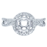 0.36ct 14k White Gold Diamond Semi-mount Ring