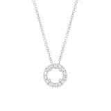 0.10ct 14k White Gold Diamond Semi-mount Pendant