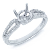 0.23ct 14k White Gold Diamond Semi-mount Ring