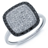 0.60ct 14k White Gold Black & White Diamond Ring