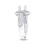 1.00ct 18k White Gold Diamond Semi-Mount Ring