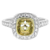 0.50ct 14k Two-tone Gold Diamond Semi-mount Ring