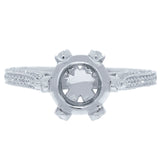 0.48ct 14k White Gold Diamond Semi-mount Ring