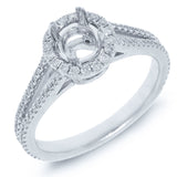 0.38ct 14k White Gold Diamond Semi-mount Ring