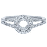 0.38ct 14k White Gold Diamond Semi-mount Ring