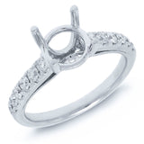 0.41ct 14k White Gold Diamond Semi-mount Ring