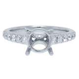 0.41ct 14k White Gold Diamond Semi-mount Ring