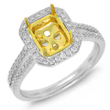 0.36ct 14k Two-tone Gold Diamond Semi-mount Ring