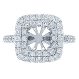 0.82ct 18k White Gold Diamond Semi-mount Ring