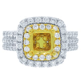 1.00ct 18k Two-tone Gold Diamond Semi-mount Ring
